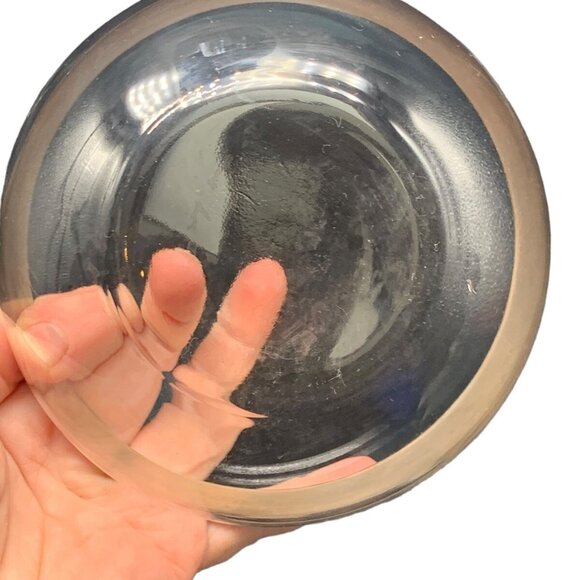 Vintage, 1960s Dorothy Thorpe? Silver Rim Sm Fruit Dessert Dip Bowl 3 1/4" Round - Picture 3 of 5